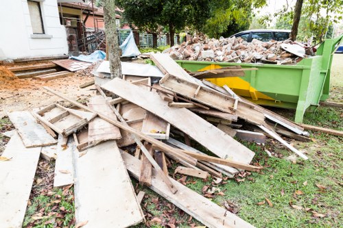 Satisfied business client with waste removal services